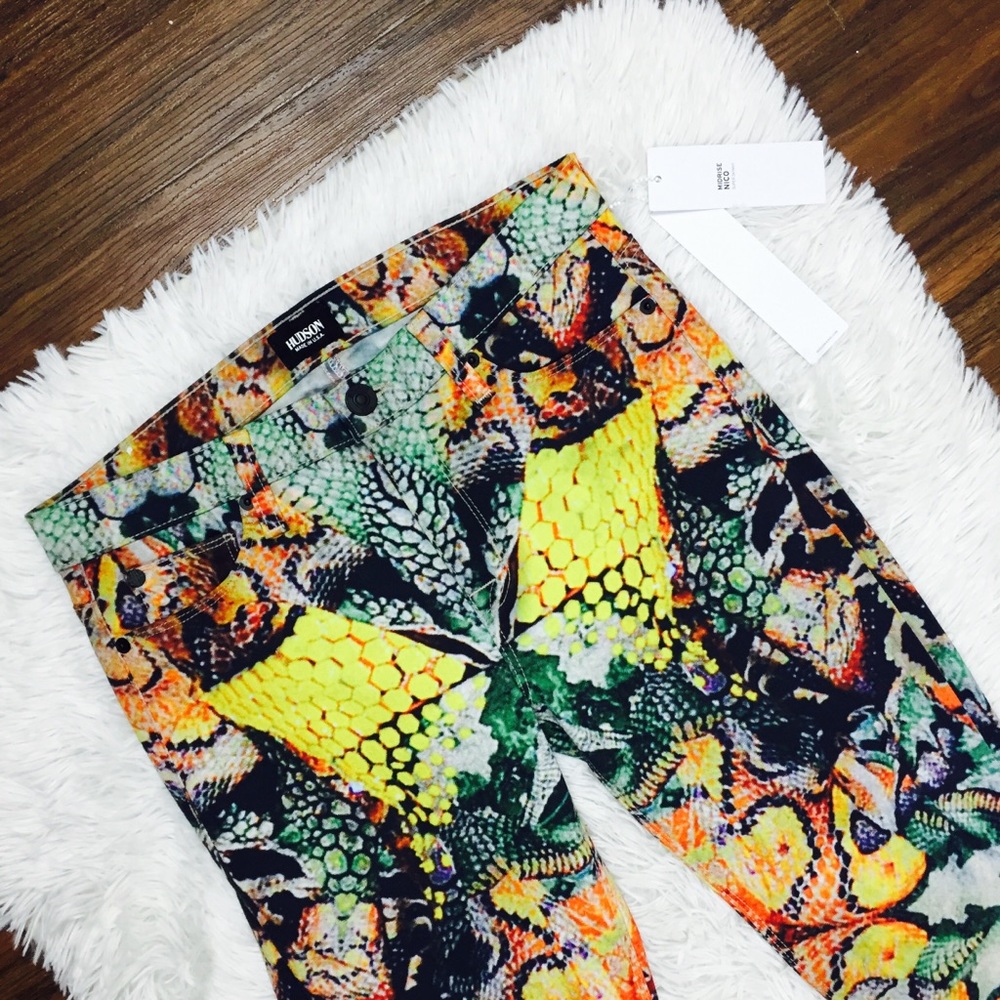 Hudson Nico MidRise Super Skinny Snake Print Jeans - Picture 6 of 7